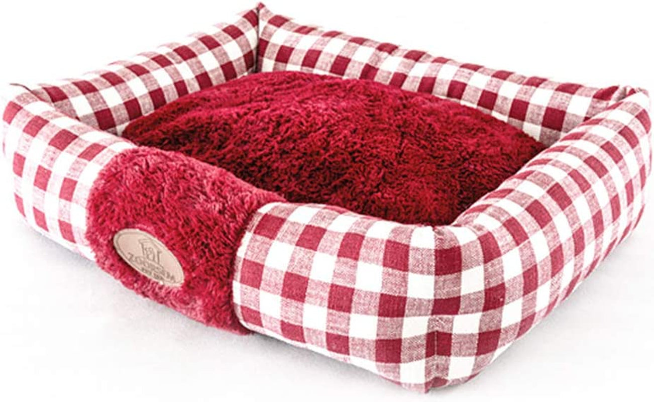 Large Cat Beds for Indoor Cats, Plush Soft Pet Bed, Indoor Cat Beds & Dog Beds, Rectangle Cushion Bed Pet Supplies, Machine Washable, Slip-Resistant Bottom