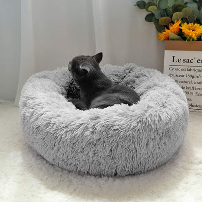 Cat Beds for Indoor Cats, Donut Cuddler Dog Bed Comfy Fluffy Washable Calming Cat Beds, Dog Bed for Small Dogs up to 22 Lbs 20’’X20’’