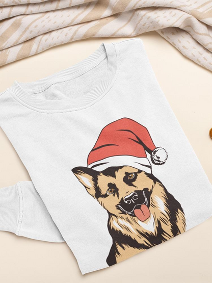 Dog With Santa Hat Men's Apparel