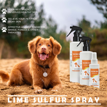 Healthy Paw Life - Lime Sulfur Spray - Pet Care for Dry and Itchy Skin - Spotcare and Safe Solution for Dog, Cat, Puppy, Kitten, Horse