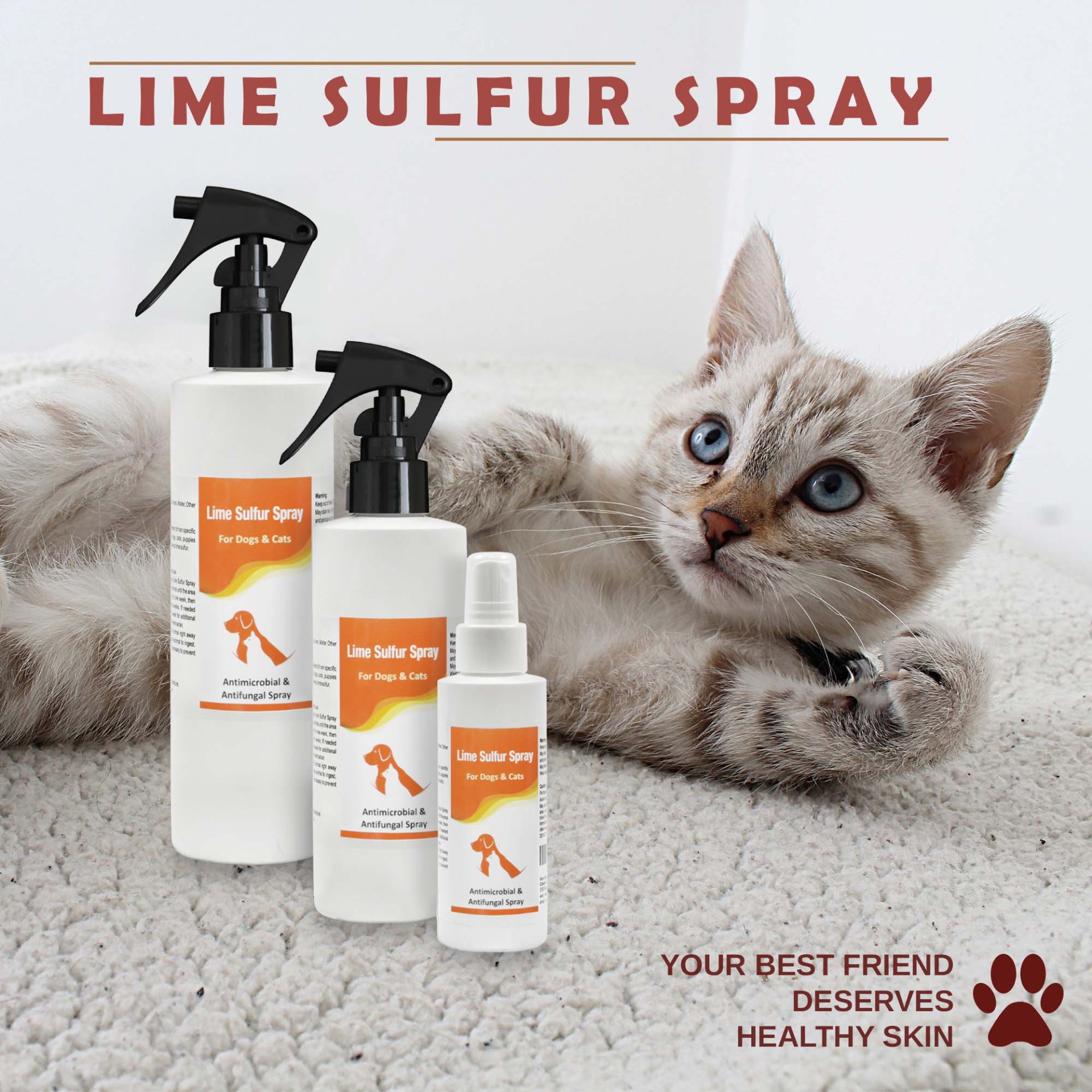 Lime Sulfur Pet Skin Cream and Spray