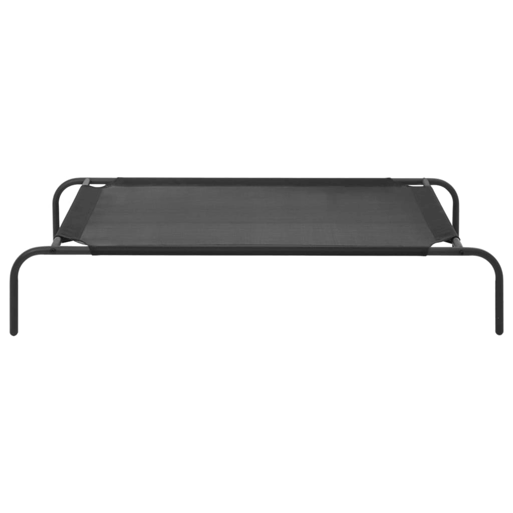 vidaXL Elevated Dog Bed Black L Textilene