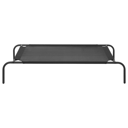 vidaXL Elevated Dog Bed Black L Textilene