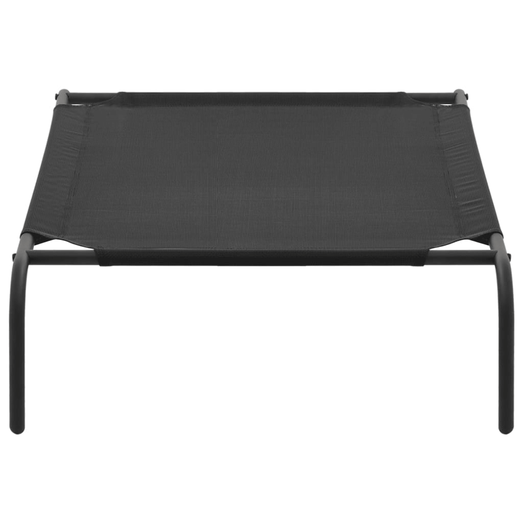 vidaXL Elevated Dog Bed Black L Textilene