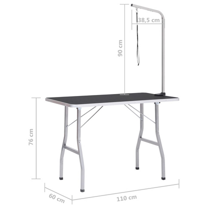 vidaXL Adjustable Dog Grooming Table with 1 Loop