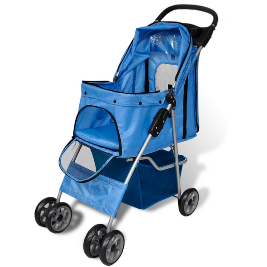 vidaXL Dog Stroller 33 lb Blue