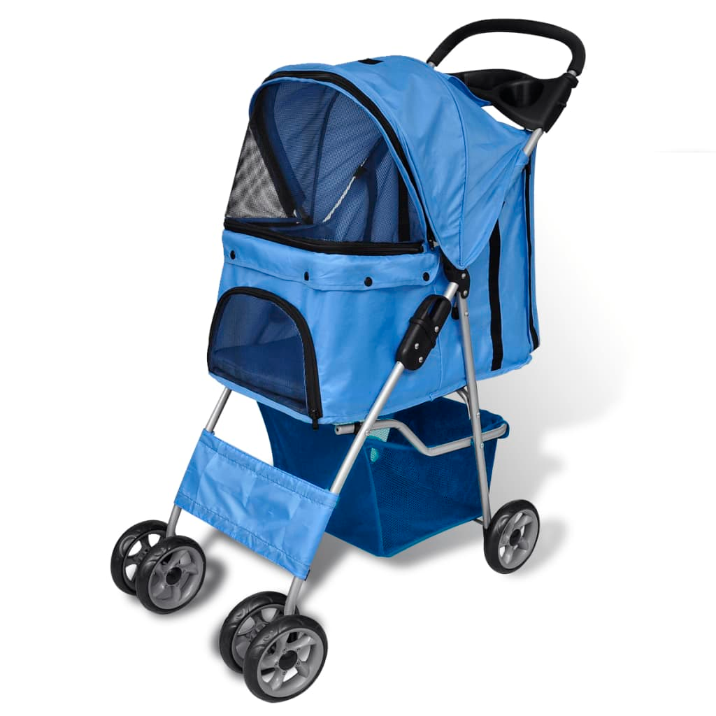 vidaXL Dog Stroller 33 lb Blue