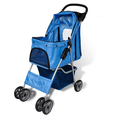 vidaXL Dog Stroller 33 lb Blue