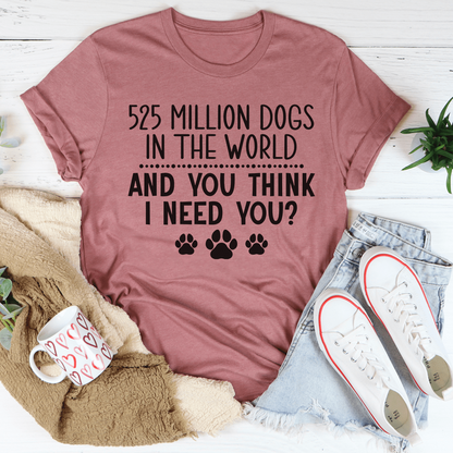 525 Million Dogs In The World T-Shirt