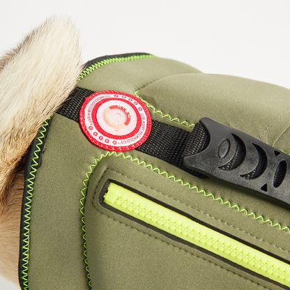 Neoprene Dog Life Jacket-Khaki