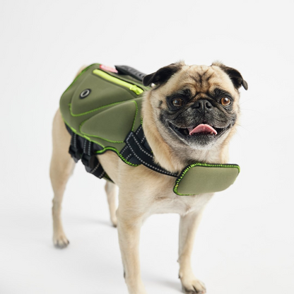 Neoprene Dog Life Jacket-Khaki