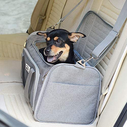 Airline Approved Pet Carrier Bag Grey 20" - Stylish & Cozy