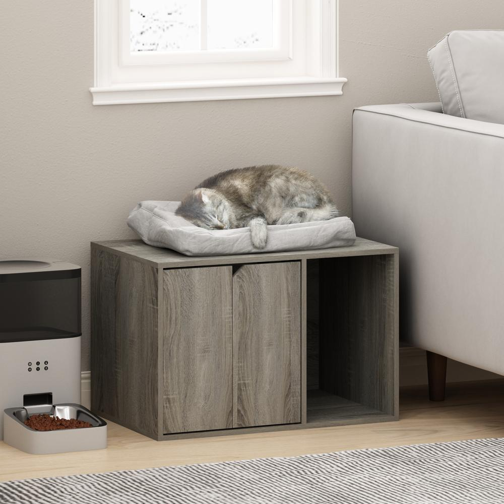 Peli Small Litter Box Enclosure, French Oak Grey