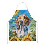 American Foxhound in Sunflowers Apron