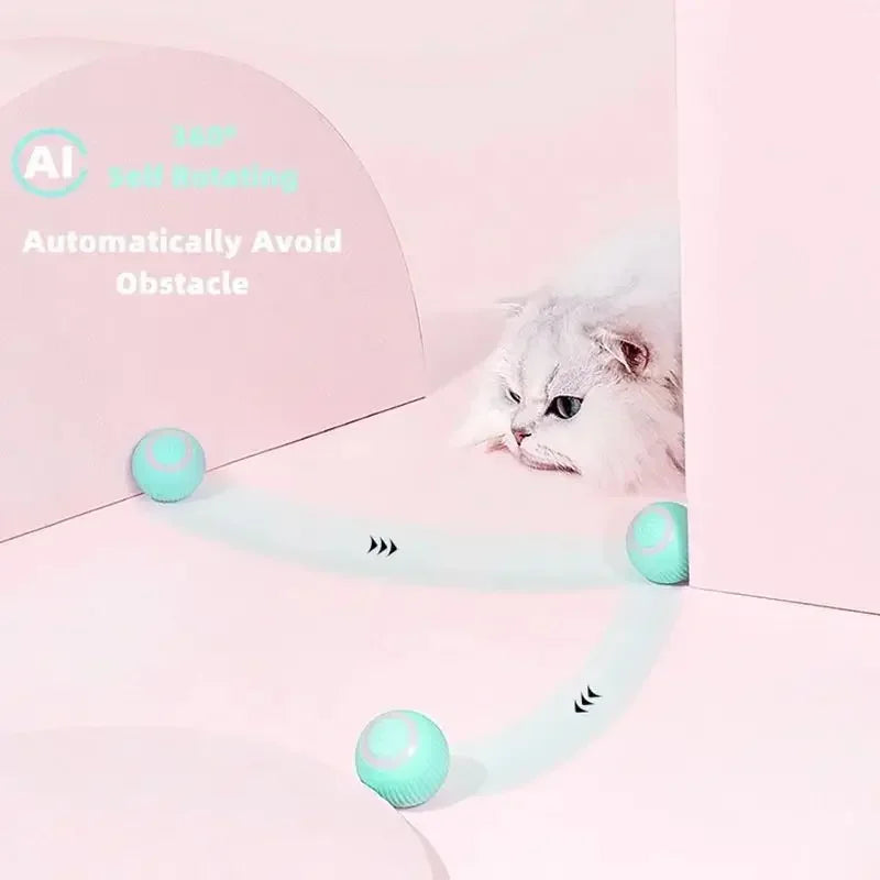 Smart Cat Rolling Ball Toys Rechargeable Cat Toys Ball Motion Ball Self-Moving Kitten Toys for Indoor Interactive Playing 2024 4