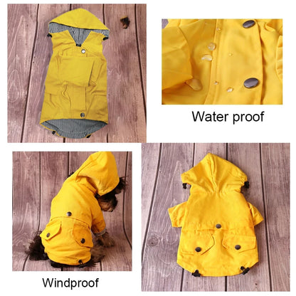 Large Dog Clothes Waterproof Dog Raincoat Pet Windproof Jacket Labrador French Bulldog Coat Winter Warm for All Dogs Breeds