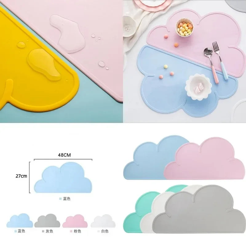 Non-Slip Pet Silicone Food Mat Bowl Pad Leak-Proof Feeding Mats Cushion for Cats Dogs Pet Cat Feeder Dog Bowl Pet Accessories