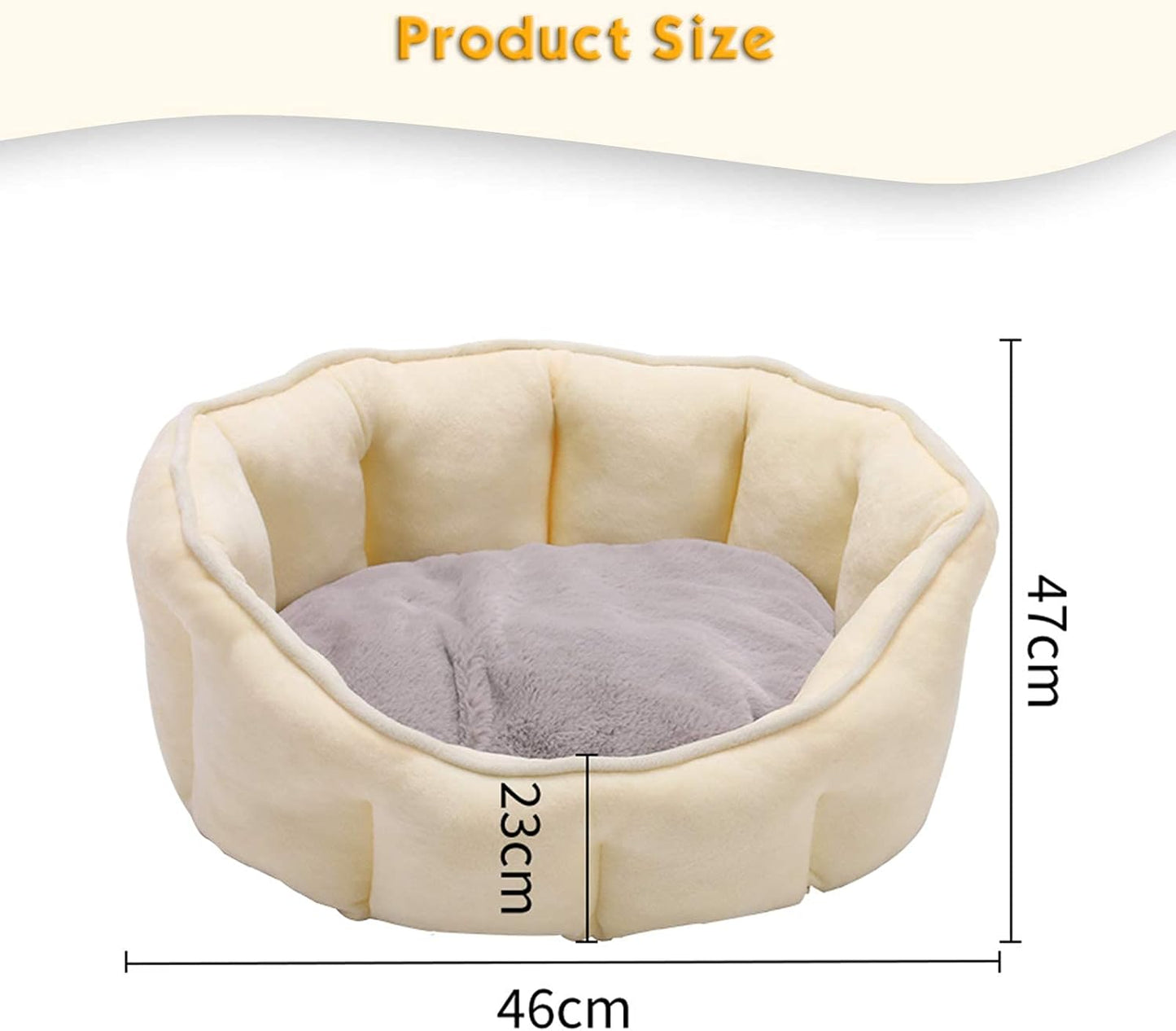 Cat Bed, Pet Beds for Small Dogs, Dog Bed for Small Dogs, Cat House, round Cat Bed, Washable Pet Beds for Puppy and Kitties with Slip-Resistant Bottom 18 Inch Pink