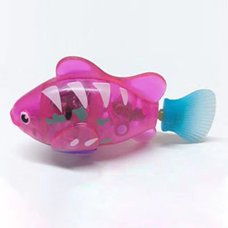 Cat Interactive Electric Fish Toy Water Cat Toy for Indoor Play Swimming Robot Fish Toy for Cat and Dog with LED Light Pet Toys