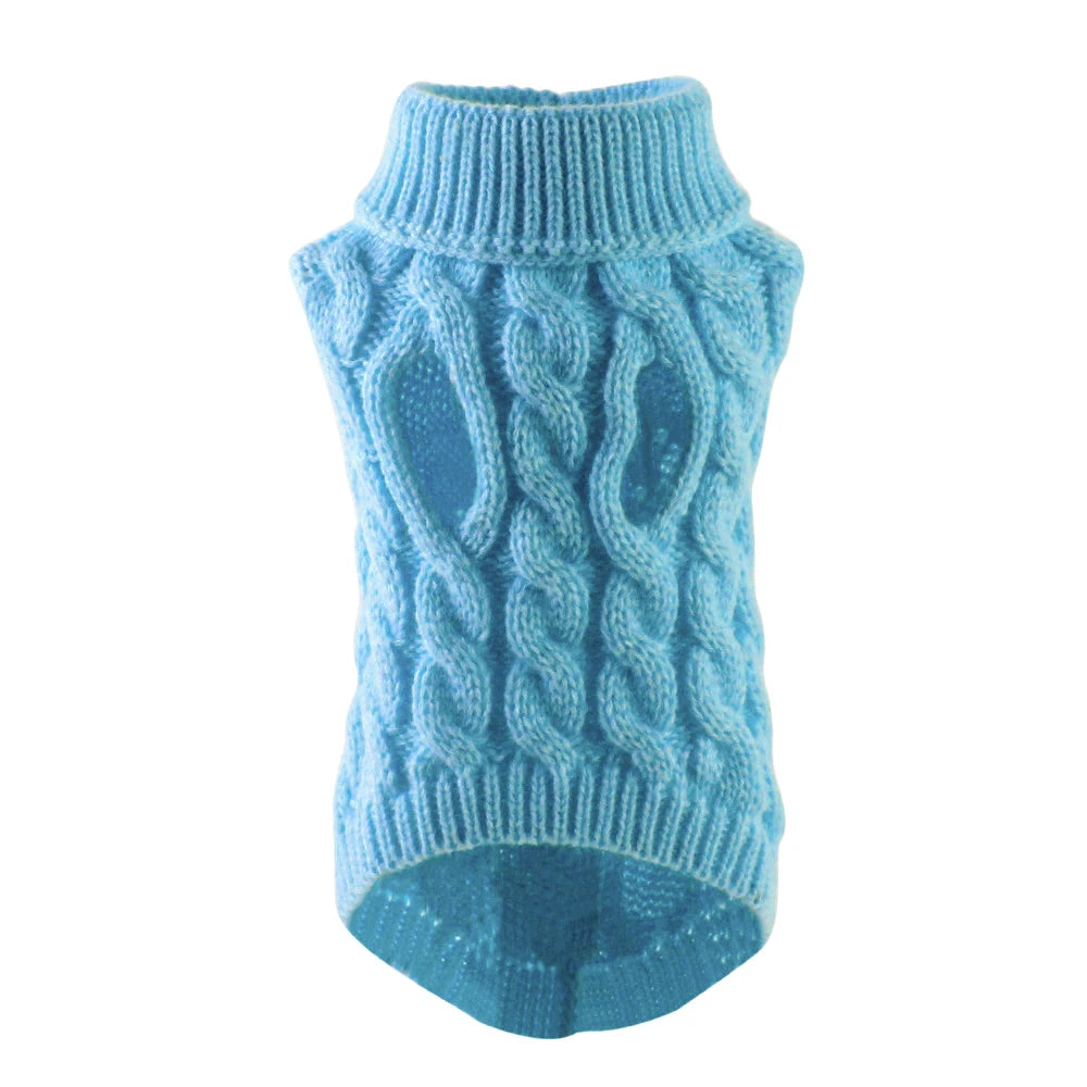 Dog Sweaters for Small Dogs Winter Warm Dog Clothes Turtleneck Knitted Pet Clothing Puppy Cat Sweater Vest Chihuahua Yorkie Coat