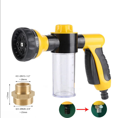 High-Pressure Sprayer Nozzle Hose Dog Shower Gun 3 Mode Adjustable Pet Wash Cleaning Bath Water Foam Soap Sprayer Dog Clean Tool