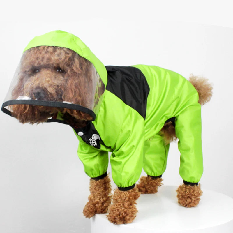 Pet Dog Raincoat the Dog Face Pet Clothes Jumpsuit Waterproof Dog Jacket Dogs Water Resistant Clothes for Dogs Pet Coat