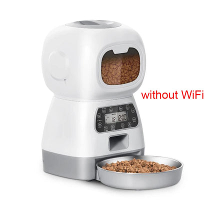 3.5L Automatic Pet Feeder for Cats Wifi Smart Swirl Slow Dog Feeder with Voice Recorder Large Capacity Timing Cat Food Dispenser