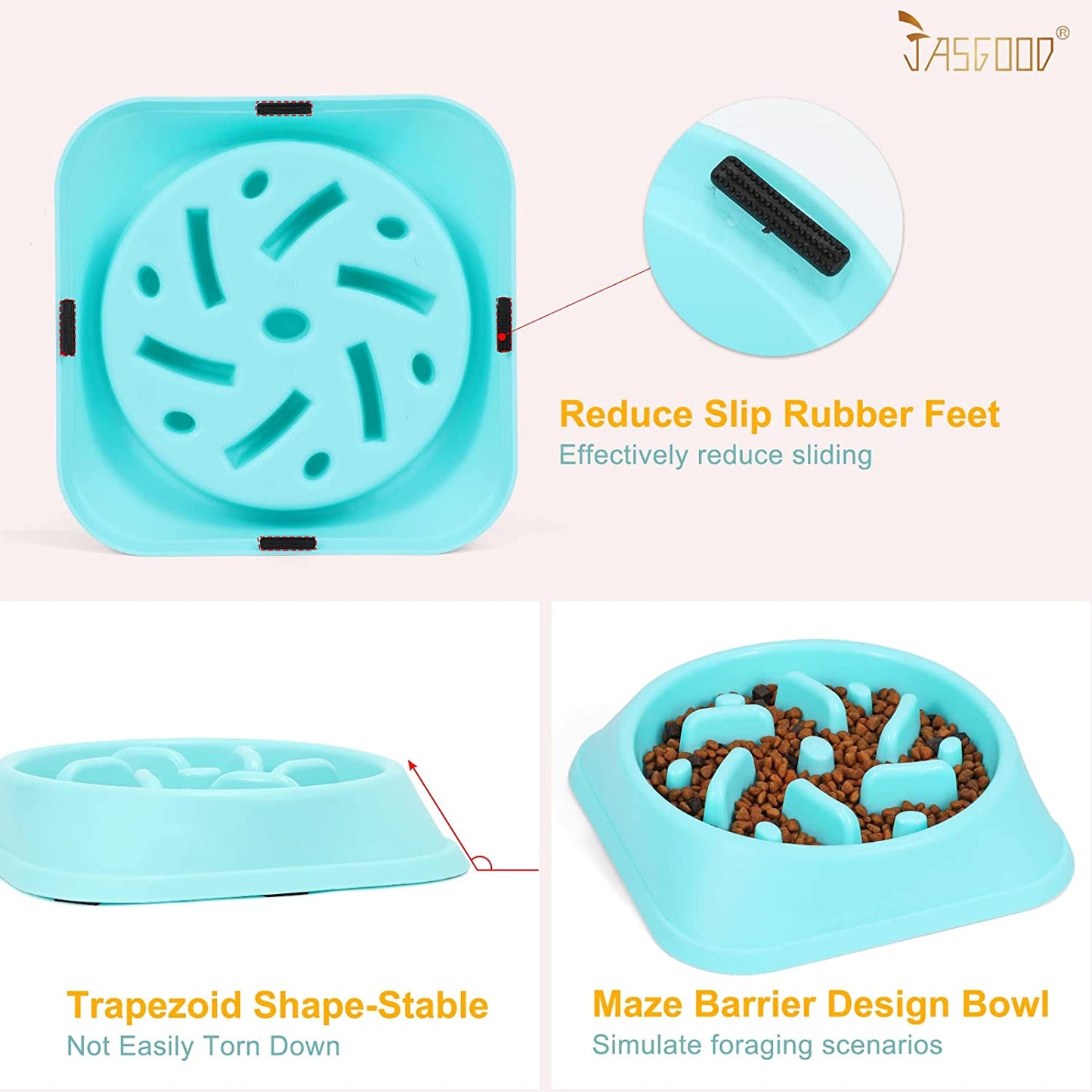 Dog Feeder Slow Eating Pet Bowl Eco-Friendly Non-Toxic Preventing Choking Healthy Design Bowl for Dog Pet Stop Bloat Bowl