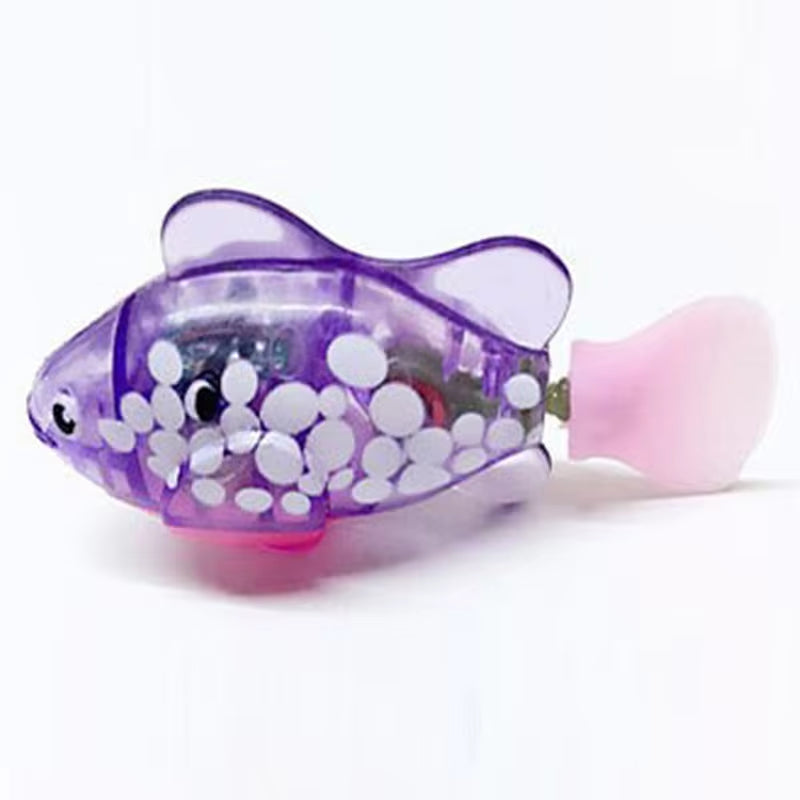 Cat Interactive Electric Fish Toy Water Cat Toy for Indoor Play Swimming Robot Fish Toy for Cat and Dog with LED Light Pet Toys