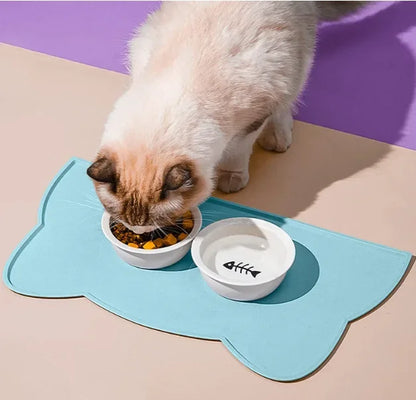 Non-Slip Pet Silicone Food Mat Bowl Pad Leak-Proof Feeding Mats Cushion for Cats Dogs Pet Cat Feeder Dog Bowl Pet Accessories