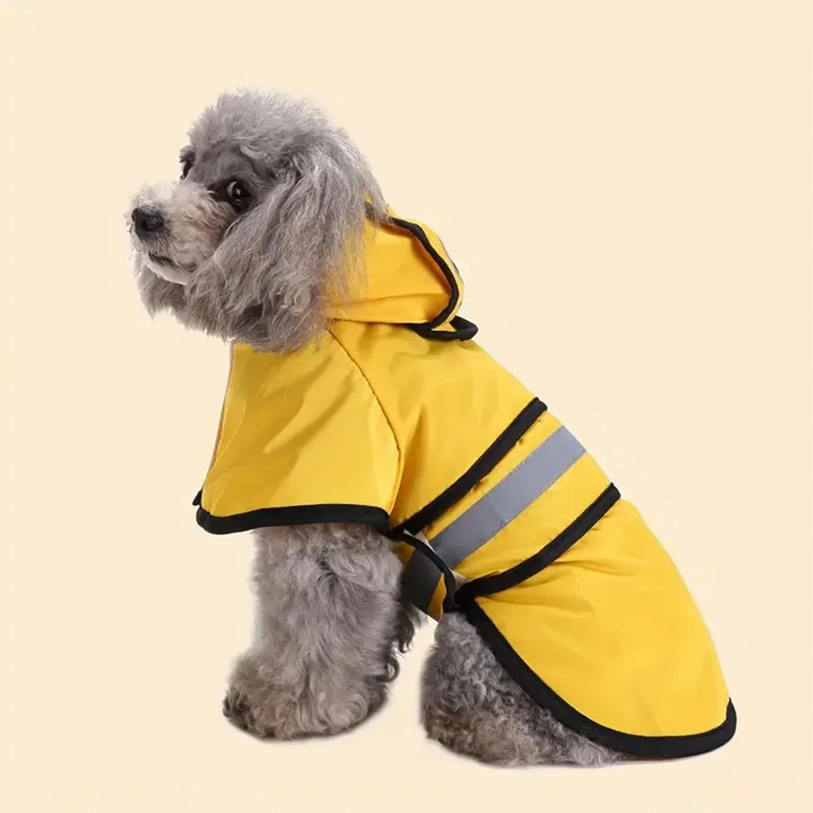 Keep Your Pet Dry and Comfortable - Adjustable Waterproof & Windproof Dog Raincoat!