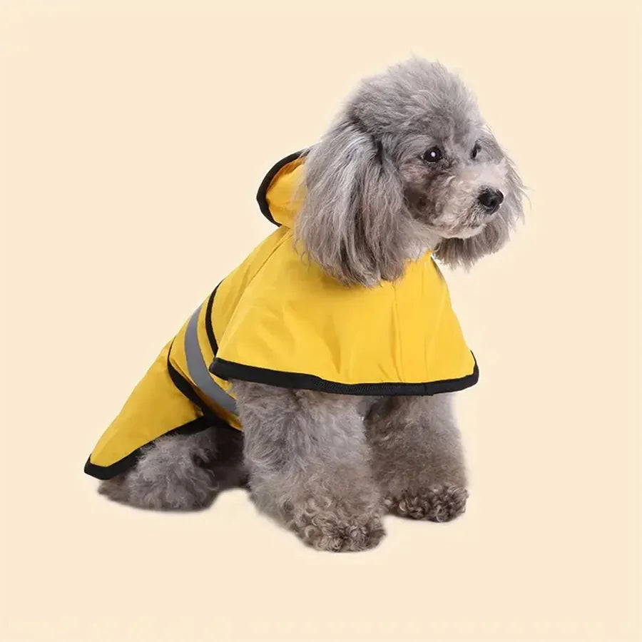 Keep Your Pet Dry and Comfortable - Adjustable Waterproof & Windproof Dog Raincoat!