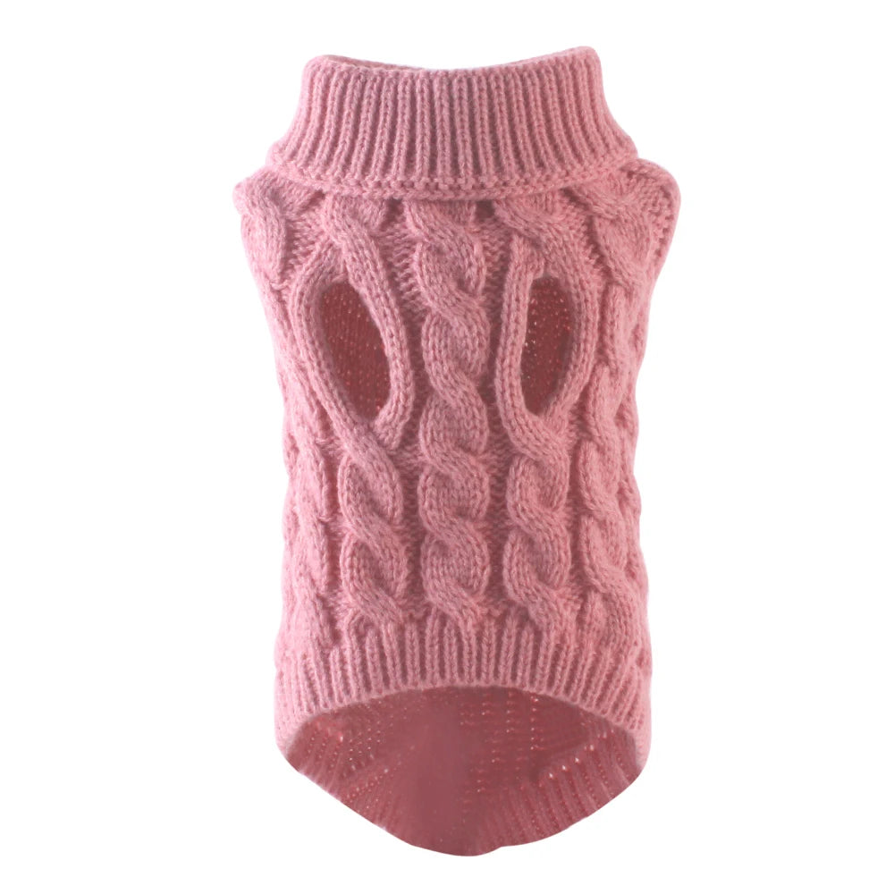 Dog Sweaters for Small Dogs Winter Warm Dog Clothes Turtleneck Knitted Pet Clothing Puppy Cat Sweater Vest Chihuahua Yorkie Coat